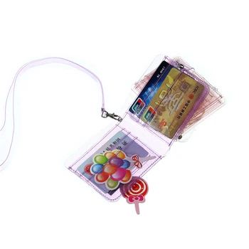 Прозрачен кратък портфейл от PVC за момичета Milkjoy, лазерен холографски портфейл за монети, женски прозрачна торбичка с брилянтен писмо, държач за карти, портфейл 4