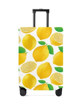 Защитен калъф за багаж с плодове и лимон за 18-32-инчов куфара с пътни принадлежности; Еластичен прахоустойчив калъф; защитен ръкав