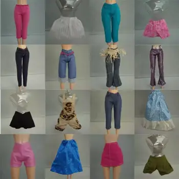 Елегантно облекло за кукли от различни стилове, 10 стилове ежедневни облекла, дрехи за партита, модни дънкови панталони принцеса