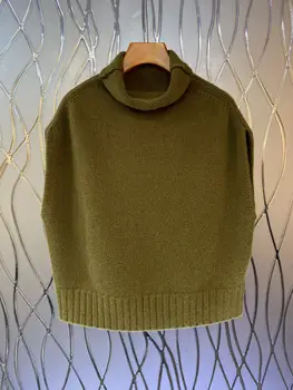 В есенно-зимната мода 2023 г., нов дамски дрехи, пуловер с висока воротом 0912