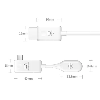 1 комплект Съвместим с USB-адаптер, ключ 1080P, Безжичен удължител Type-C, прожекционен кабел 5