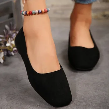 Пролетни ежедневни и удобни дамски обикновена обувки на плоска подметка 2024 г., Нова мода лека дамски обувки без закопчалка, Zapatillas Mujer