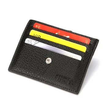 Черен органайзер за карти от изкуствена кожа с множество слотове, Bgas Business ID, Банковата кредитна карта, държач за карти за жени, мъже, джоб за портфейл за монети 2