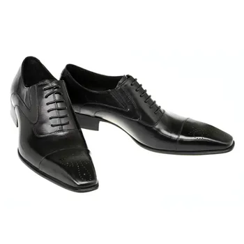 Мъжки обувки, Кожени Ежедневни Обувки С Квадратни пръсти, Мъжки Обувки с перфорации тип 