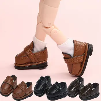 Нова Ежедневни Обувки за Кукли от Сладък Телешка Кожа Ръчно изработени, за да 1/11 OB11 Обувки от Кожа 1/12 BJD стоп-моушън Обувки За obitsu11GSCbody9OB11 Куклени Обувки 0