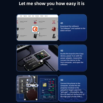 Активиране на Възстановяване Хлътва Матрица Qianli iCopy За iPhone X XR XS Max 11 12 Pro 13 14 Плюс Безплатен Демонтаж на Инструменти За Ремонт на Face ID 3
