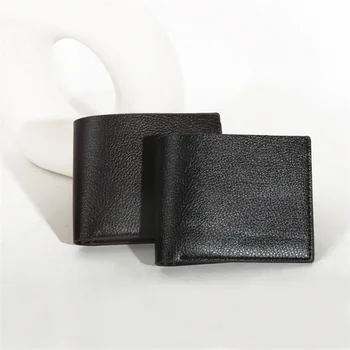 Мъжки портфейл за пари Mini Slim Leather Портфейла Rfid Bank Притежател на кредитна карта за Бизнес в минималистичен чантата за мъже 0