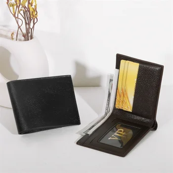 Мъжки портфейл за пари Mini Slim Leather Портфейла Rfid Bank Притежател на кредитна карта за Бизнес в минималистичен чантата за мъже 1