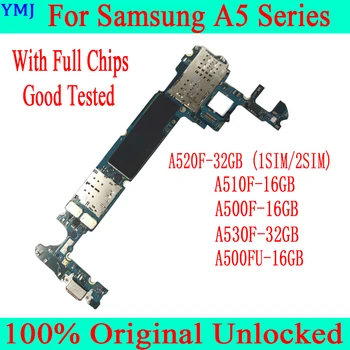Оригиналната дънна Платка за Samsung Galaxy A5 A510F A520F A500FU A530F Разблокированная дънна Платка С Чипове Добра Работна Логическа Такса