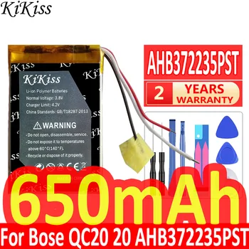 650 mah KiKiss Мощна Батерия за видеорегистратора GPS mp3 автомобилен видеорекордер PR-452035 за Bose QC20 QuietComfort 20 AHB372235PST