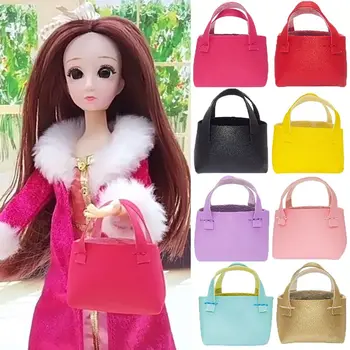 Модни аксесоари за кукли 1/6, високо качество, 4 * 5 см, 10 цвята, Дамски Кожена чанта, стоп-моушън Чанта, Аксесоари за кукли