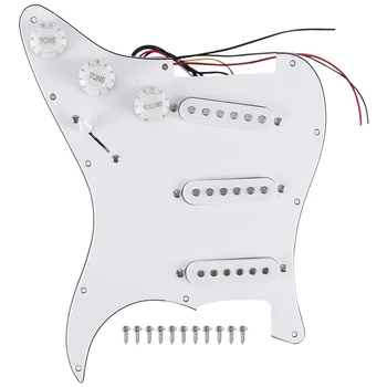 Однокатушечный звукосниматель SSS за електрическа китара с предварително свързани подплата Strat 11 дупки 3Ply за китара ST SQ