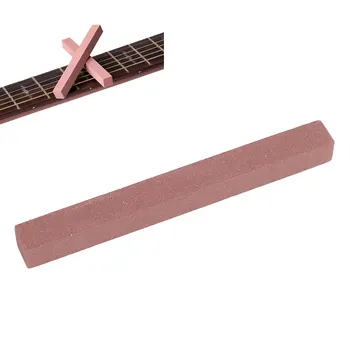 Камък за полиране на китара ладов Червен Високоефективен преносим шлайфане на камък за ладовой тел Luthier Tool 2
