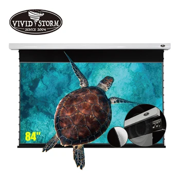 VIVIDSTORM 92-инчов PRO P Тънък Натяжной екран 4K UHD Разтегателен Прожекционен екран с потолочным на стена с Перфорирана Прозрачен 0