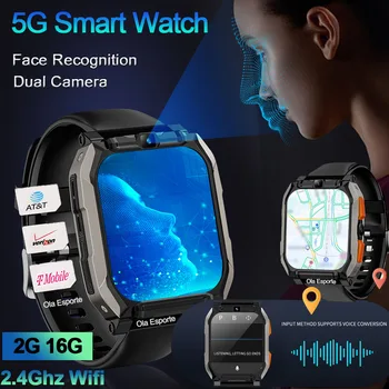 Смарт часовници мъжки 4/5g Net видео разговори разпознаване на лица GPS навигация с 5-мегапикселова камера с двойна камера Функция плащане Play Store умни часовници дамски