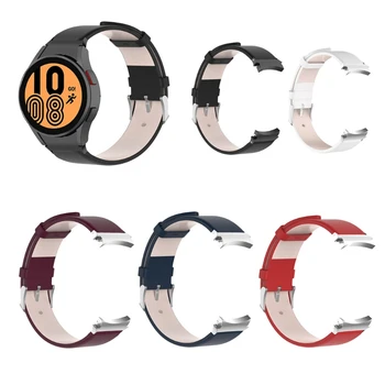 Кожени каишки за часовници, быстросъемный каишка за умни часа Galaxy Watch4, извити каишка-гривна 42 мм/40 мм, аксесоари