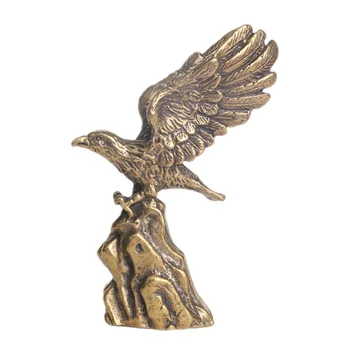 Месингови фигури на Орел, Миниатюрна статуетка на птица, винтажное украса за автомобилни офиси