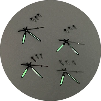 6шт Зелени светещи стрелките за часа VK63 Кварцов часовник с игольчатым ланцетником, малки втората стрелка, за да се механизъм NH35/ NH36/ 4R35/ 4R36 1