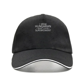 Ежедневни Мъжки шапки памук с плоска периферия, аз говоря на унгарски, Унгария, регулируем шапка, мъжка шапка