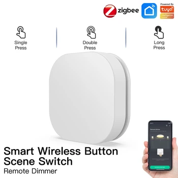 Sasha ZigBee Scene Switch Многоетапно връзка Безжична smart-бутон за дистанционно управление на Интелектуалния Умен дом Zigbee Портал Нужда от