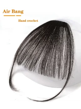 Фиби ZZHAIR от 100% естествена коса Remy за изграждане на въздушна бретон, 1 бр., естествена пряка
