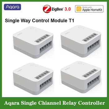 Aqara Едноканален Релеен Контролер T1 Switch module Zigbee 3.0 с/без Неутрални Таймери Smart home Remote Control Homekit