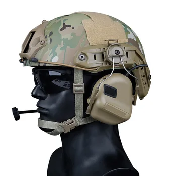 Слушалки за тактически шлем с адаптер Fast Helmet Rail Комуникационна слушалки за снимане на открито Военни слушалки