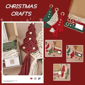 1 Комплект елхи, Гобеленовый материали, Опаковки, Коледни украси, ръчно изработени висулки, украса за дома, стенни подаръци за бродерия