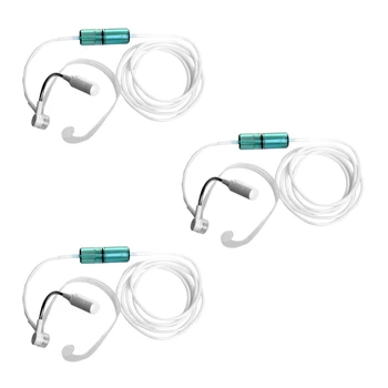 3X Слушалки Кислородна канюла спрей за нос, тип 2 м Силиконов слама тръба Hub Генератор Аксесоари за инхалатори