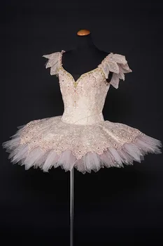 Новият пакет за възрастни и деца професионален обичай класически блинный балетен костюм розов