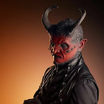 Латексова маска на Демон Реалистичен Томбола за Подарък Зловеща Играчка Страховитите Маски на Дявола Cosplay Маски Хелоуин Колективни Декоративни