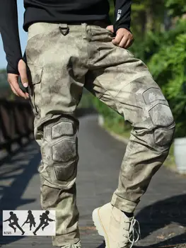 Камуфлаж Ruins, защита на коляното от костенурка черупки, тактически армейските панталони за феновете, ловни спортни военни панталони за тактика извънземна войник ATFG