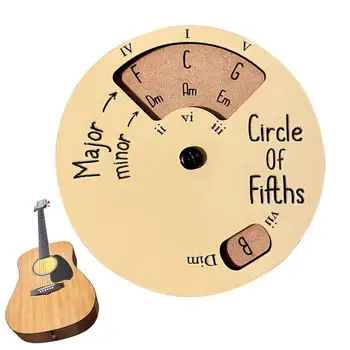Дървена мелодический инструмент Circle Of Fifths Wheel Circle, Дървено колело и музикален образователен инструмент Хорда Wheel за композитори-музиканти