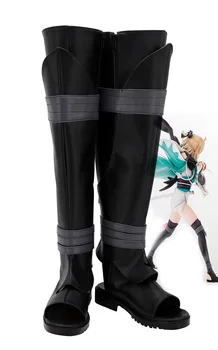 Обувки FGO Okita Souji за cosplay Съдбата Grand Order Saber Дълги ботуши за cosplay Okita Souji, черни обувки, ушити специално за унисекс