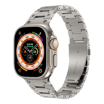 Метал за Apple Watch Каишка-верижка от неръждаема стомана Apple Watch Series 8 45-миллиметровые въжета Производител Apple Watch Band