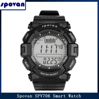 Spovan SPV706 Смарт часовници Външни Непромокаеми Кръгли Барометър Висотомер, Термометър Унисекс дигитален часовник Риболов, Спорт Reloj