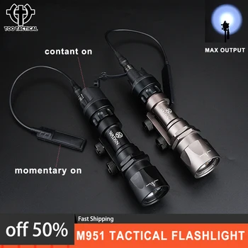 Еърсофт SF M951 led тактически фенер Super Bright Hunting Скаут Light M600B M951 Винтовочный фенер за 20-мм рейки Picatinny