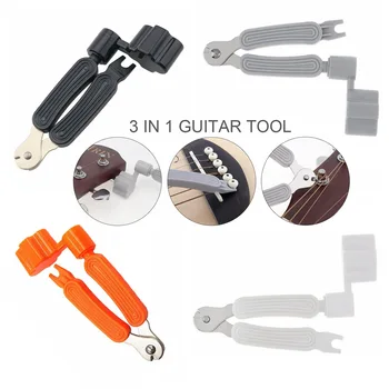 Китара инструмент 3 в 1 Машина за навиване на китарата струните и гребец съветникът за закрепване за инструменти за ремонт на китара